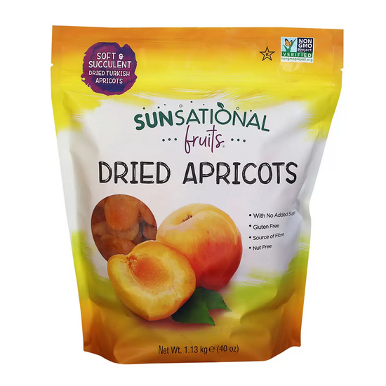 Sunsational Fruits Dried Apricots 1.13kg – Natural No Added Sugar Healthy Snack