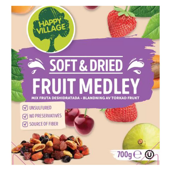 Happy Village Soft & Dried Fruit Medley 700g – Mediterranean Superfood Mix