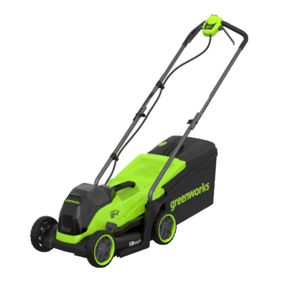 Greenworks 48V Cordless Lawn Mower 41cm – Battery Powered Push Mower with 2x 24V 4Ah Batteries & Dual Charger (50L Grass Bag)