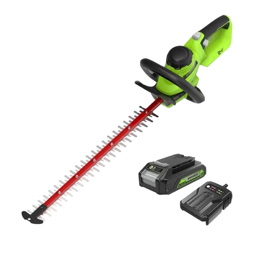 Greenworks 24V Cordless Hedge Trimmer 61cm Brushless Battery Kit