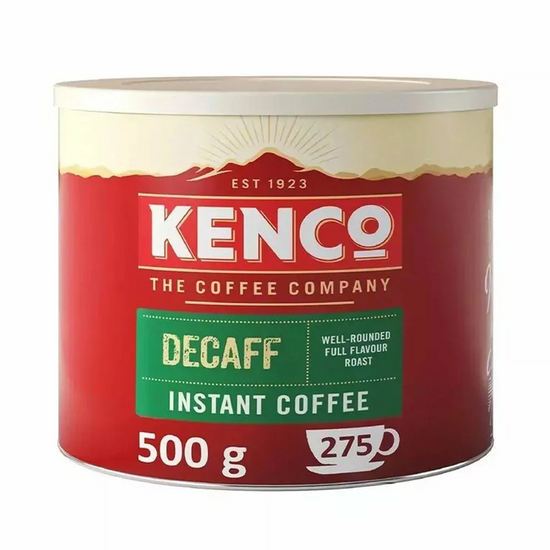 Kenco Decaffeinated Instant Coffee 500g – Smooth & Rich Caffeine Free Coffee Granules