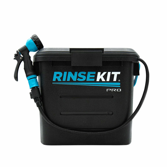 RinseKit PRO 13.2L Portable Battery Pressurised Shower – 50 PSI Outdoor Camping Shower with 5 Spray Modes & USB-C Rechargeable System