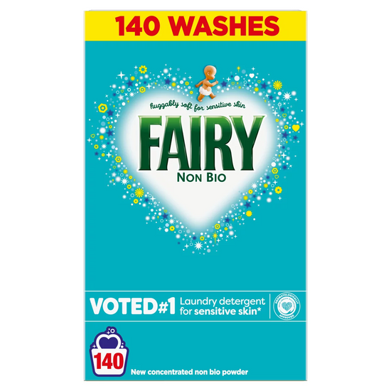 Fairy Non Bio Laundry Powder 140 Wash – Sensitive Skin Care & Gentle Cleaning