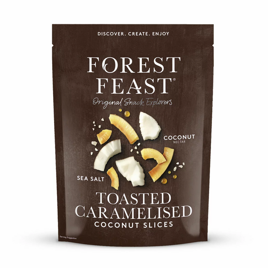 Forest Feast Toasted Caramelised Coconut Slices 600g – Naturally Sweet High Fibre Snack