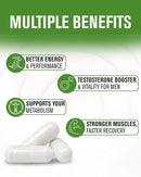 NaturalSlim Testosterone Booster for Men – Energy, Muscle & Performance Support 180 Capsules