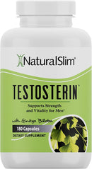 NaturalSlim Testosterone Booster for Men – Energy, Muscle & Performance Support 180 Capsules
