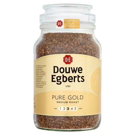 Douwe Egberts Pure Gold Instant Coffee 400g – Medium Roast Rich Coffee Granules