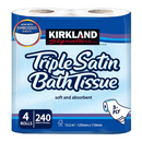 Kirkland Signature Triple Satin 3-Ply Toilet Tissue 40 Rolls Premium Bath Tissue