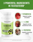 NaturalSlim Testosterone Booster for Men – Energy, Muscle & Performance Support 180 Capsules