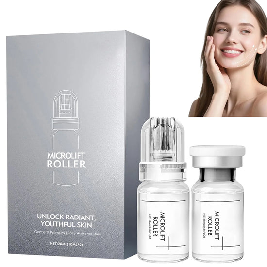 Beauty Micro Infusion System (1*Applicator +2*Serum) - Hydrating Peptide & Hyaluronic Acid Skin-Smoothing Set with 0.25mm Stamp