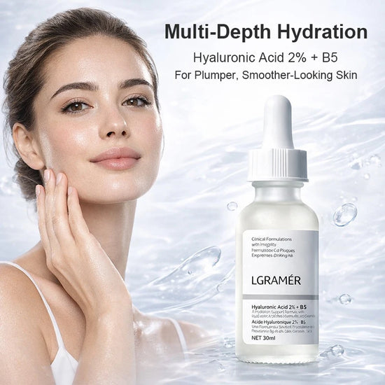 2% Hyaluronic Acid + B5 Serum Moisturizing Nourishing Dry Smooth Face Skin Care Pore Shrinking Moisturizing Serums Skincare 30ml