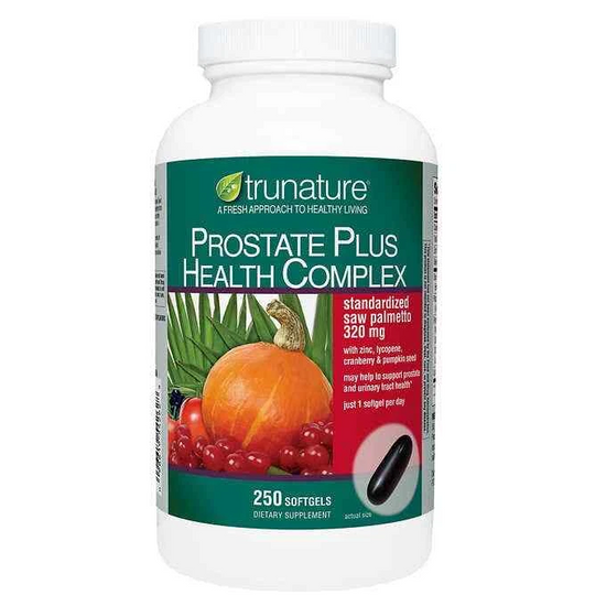 TruNature Prostate Plus Health Complex – Saw Palmetto & Zinc, 250 Softgels