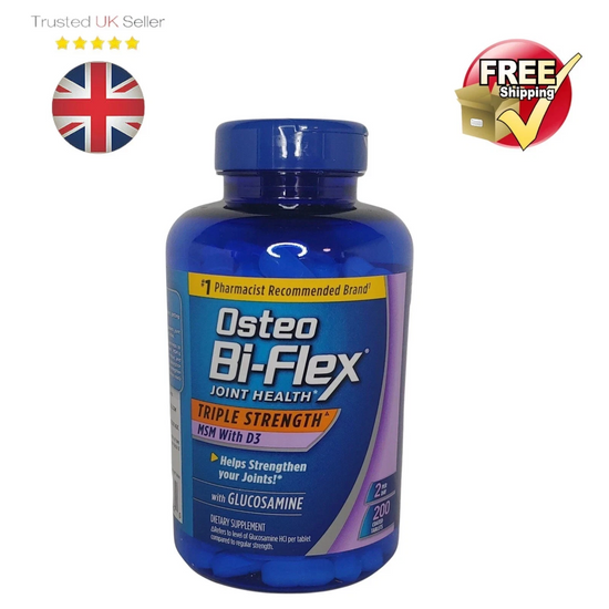 3 x Osteo Bi-Flex Triple Strength Glucosamine MSM Vitamin D3 – 200 Tablets