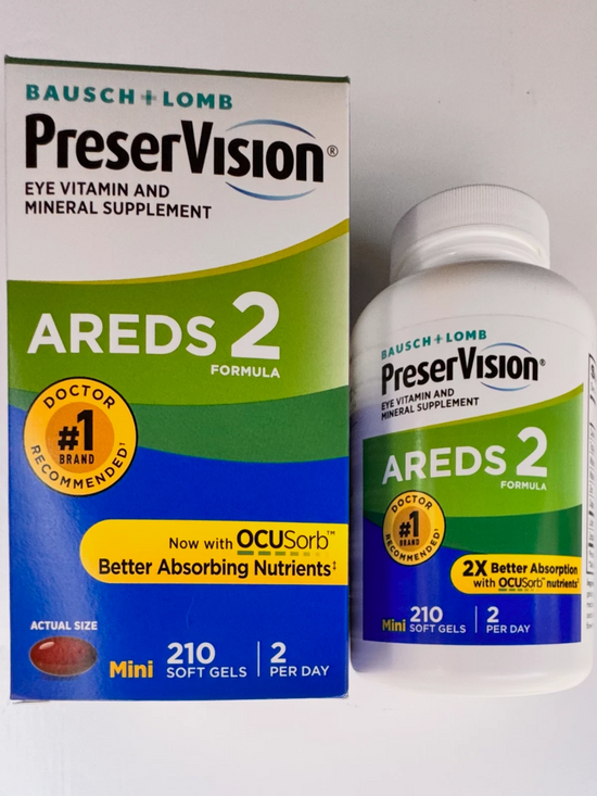 PreserVision AREDS 2 Eye Vitamins – 210 Mini Softgels Antioxidant Supplement