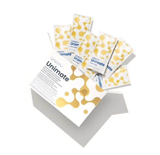 Unicity Unimate Lemon Ginger – 30 Stick Packs, New & Sealed