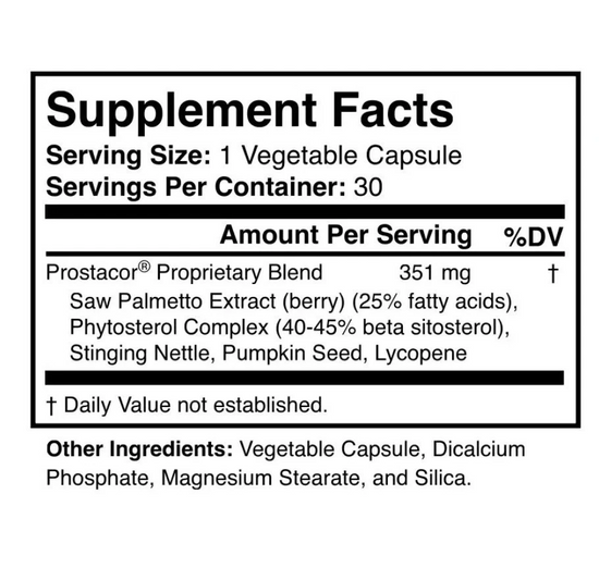 Nutreance Prostacor Natural Prostate Support – 30 Veg Capsules