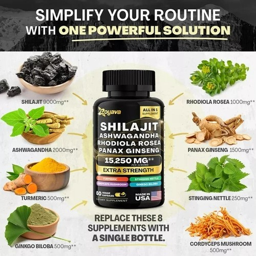 Dynamic Vitality Bundle Sea Moss Multivitamin & Shilajit Power Combo – 60 Capsules