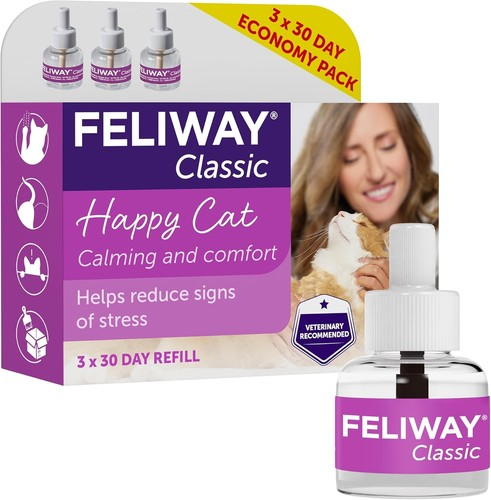 FELIWAY Classic 3 x 30 Day Refill – 48ml Value Pack for Cats