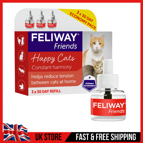 FELIWAY Friends 48ml Refill x 3 Value Pack – 30 Day Cat Harmony Diffuser