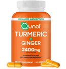 Qunol Turmeric Curcumin 2400mg with Black Pepper & Ginger – Joint & Inflammation Support