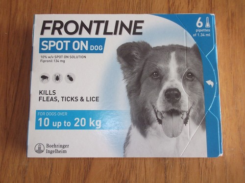 FRONTLINE Spot On Flea & Tick Treatment for Dogs 10–20kg – 6 Pipettes