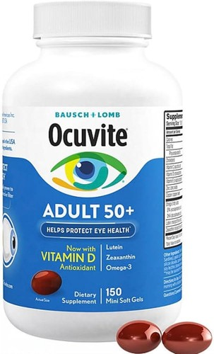 Bausch + Lomb Ocuvite Eye Vitamin & Mineral Supplement Adult 50+ Softgels