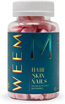 WEEM Hair Skin and Nails Gummies Vegan Biotin Vitamins Beauty Supplement