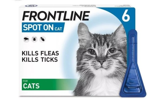 FRONTLINE Spot On Cat Flea, Lice & Tick Treatment – 6 Pipettes