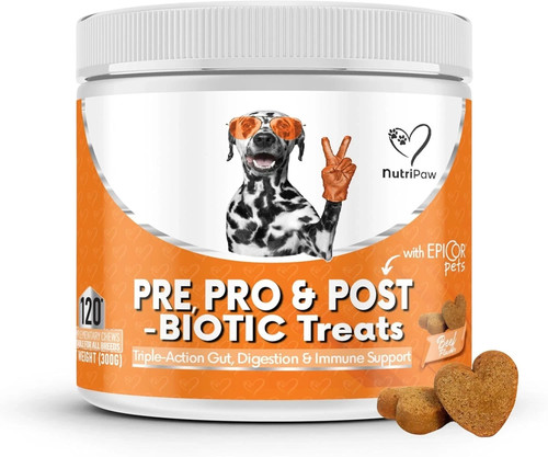 NutriPaw Pre Pro & Postbiotic Digestive Treats for Dogs – Gut Health Support