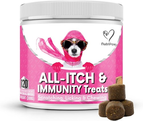NutriPaw All-Itch Immunity Treats for Dogs – Skin, Paws, Eyes & Ears Support